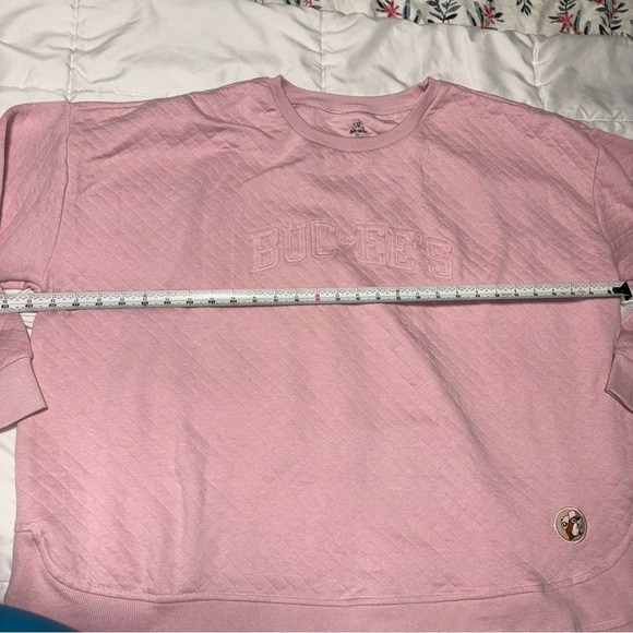 Buc-ee's Women's Pullover Sweatshirt Top Pink Quilted 3XL - Picture 6 of 7